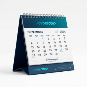 Calendário de Mesa com Base Rígida