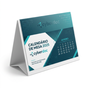 Calendário de Mesa em PVC/PS/PET Branco